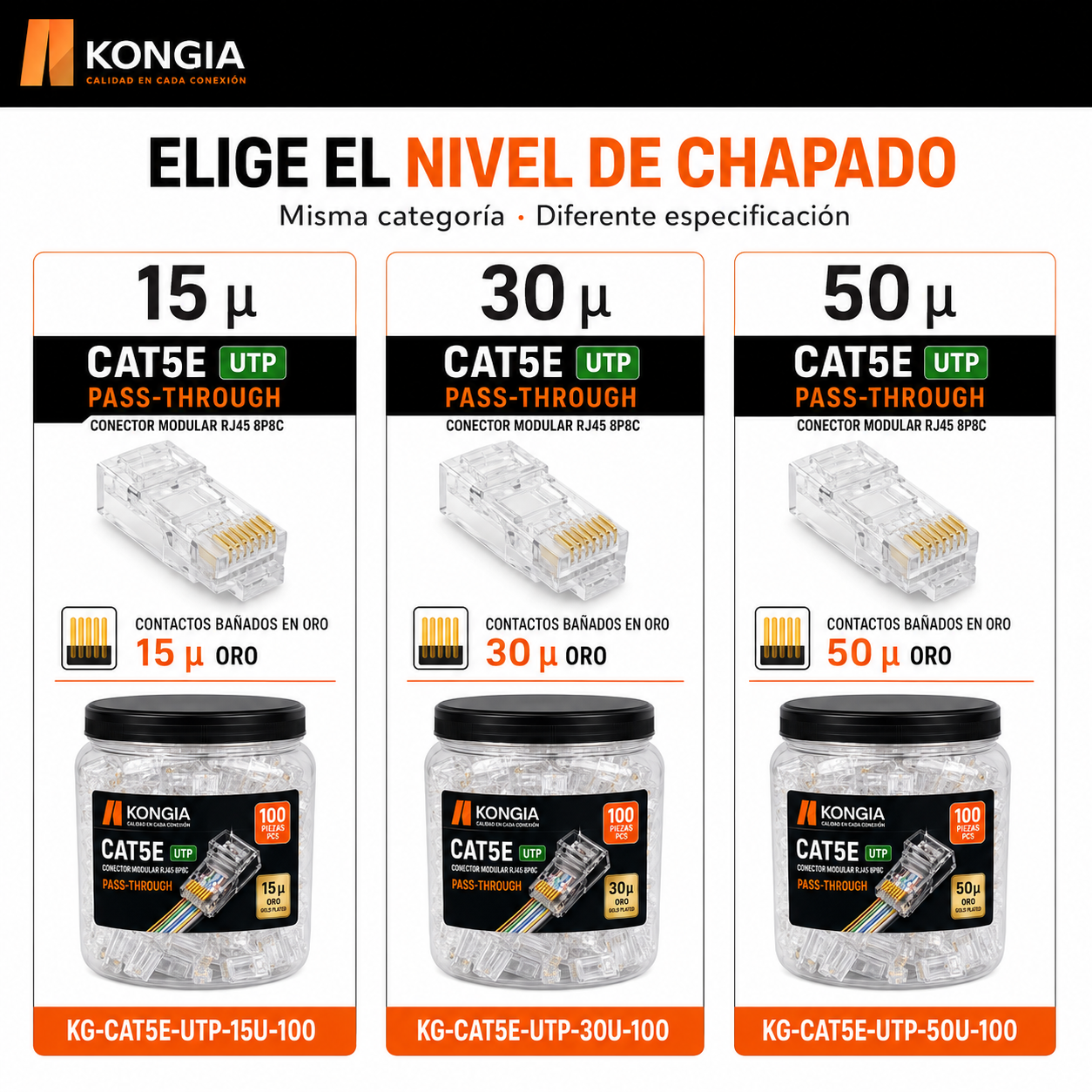 Nivel de chapado oro KONGIA
