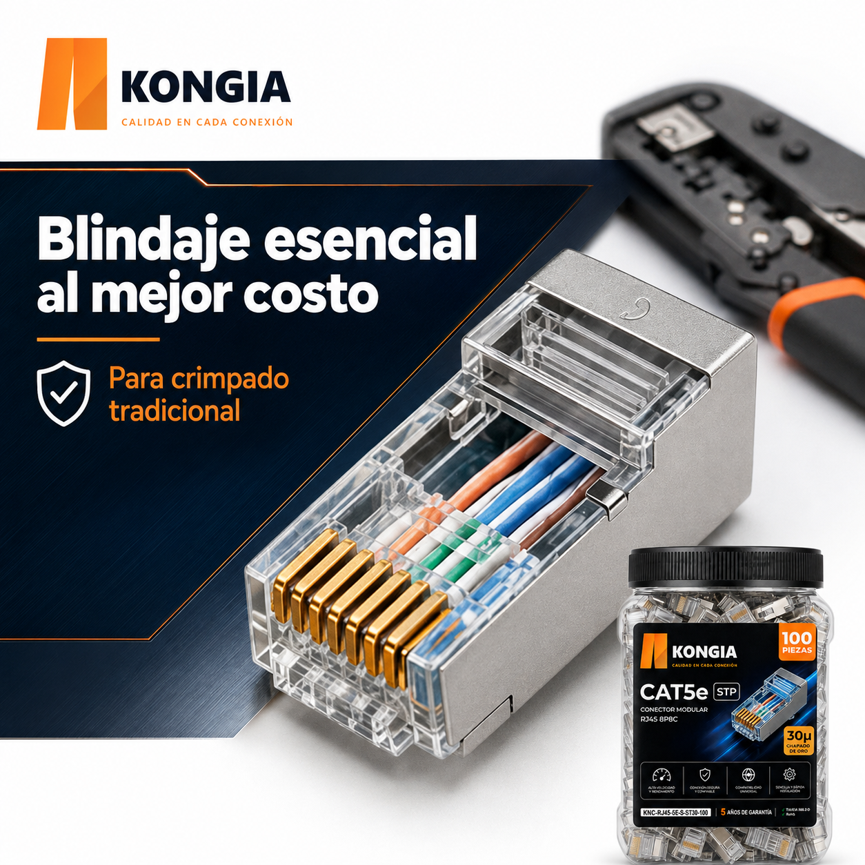 KNC-RJ45-5E-S-ST30-100