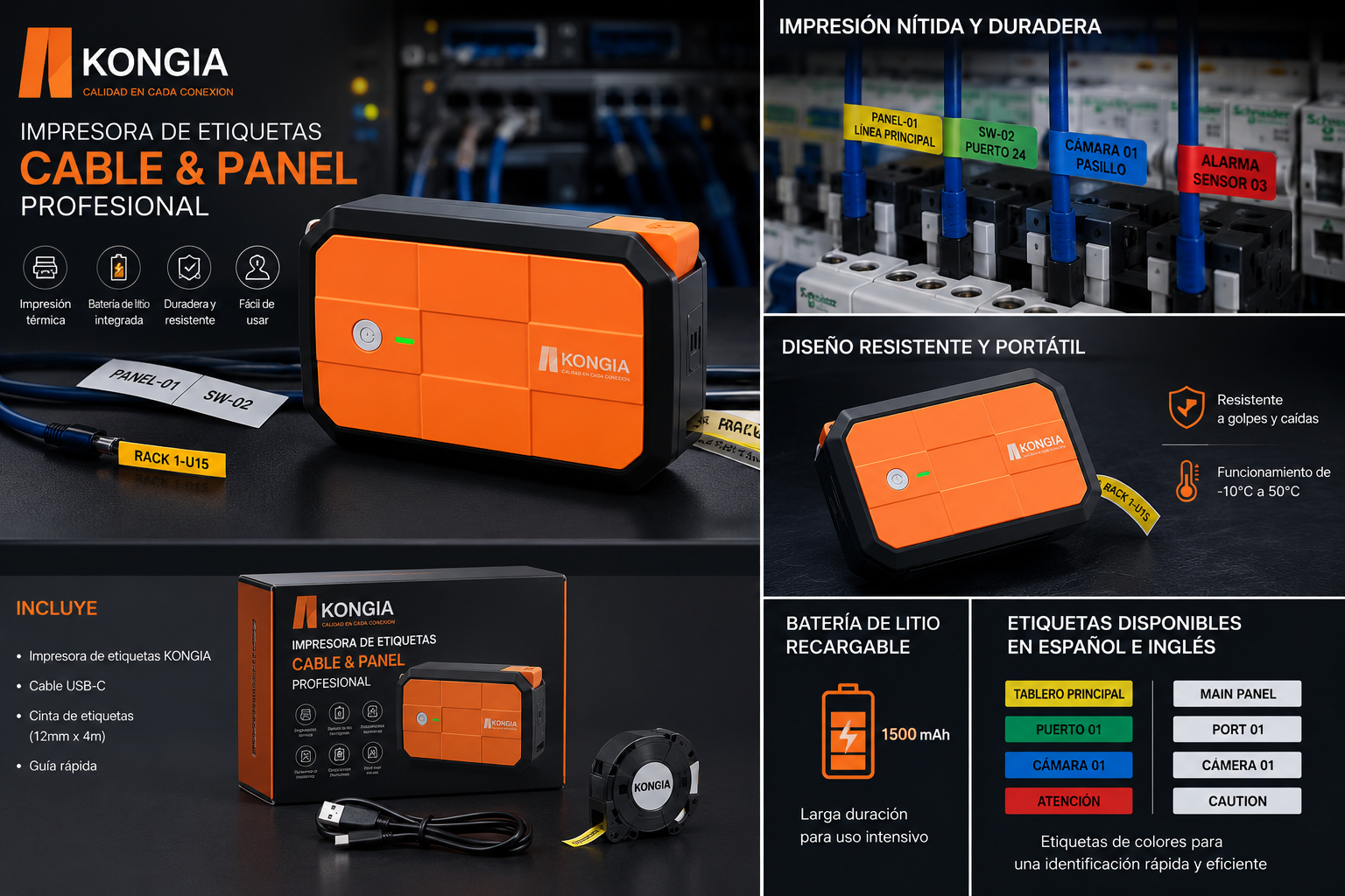 KLabel Pro A3 — Impresora profesional de etiquetas para cable y panel