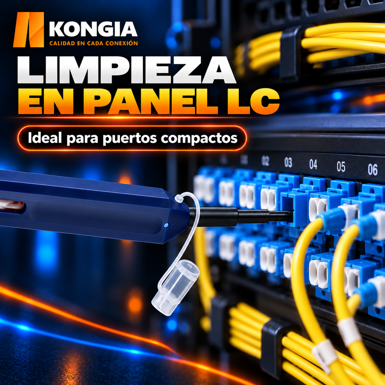 Pluma Limpiadora One-Click de 1.25 mm para Fibra Óptica - Vista 2