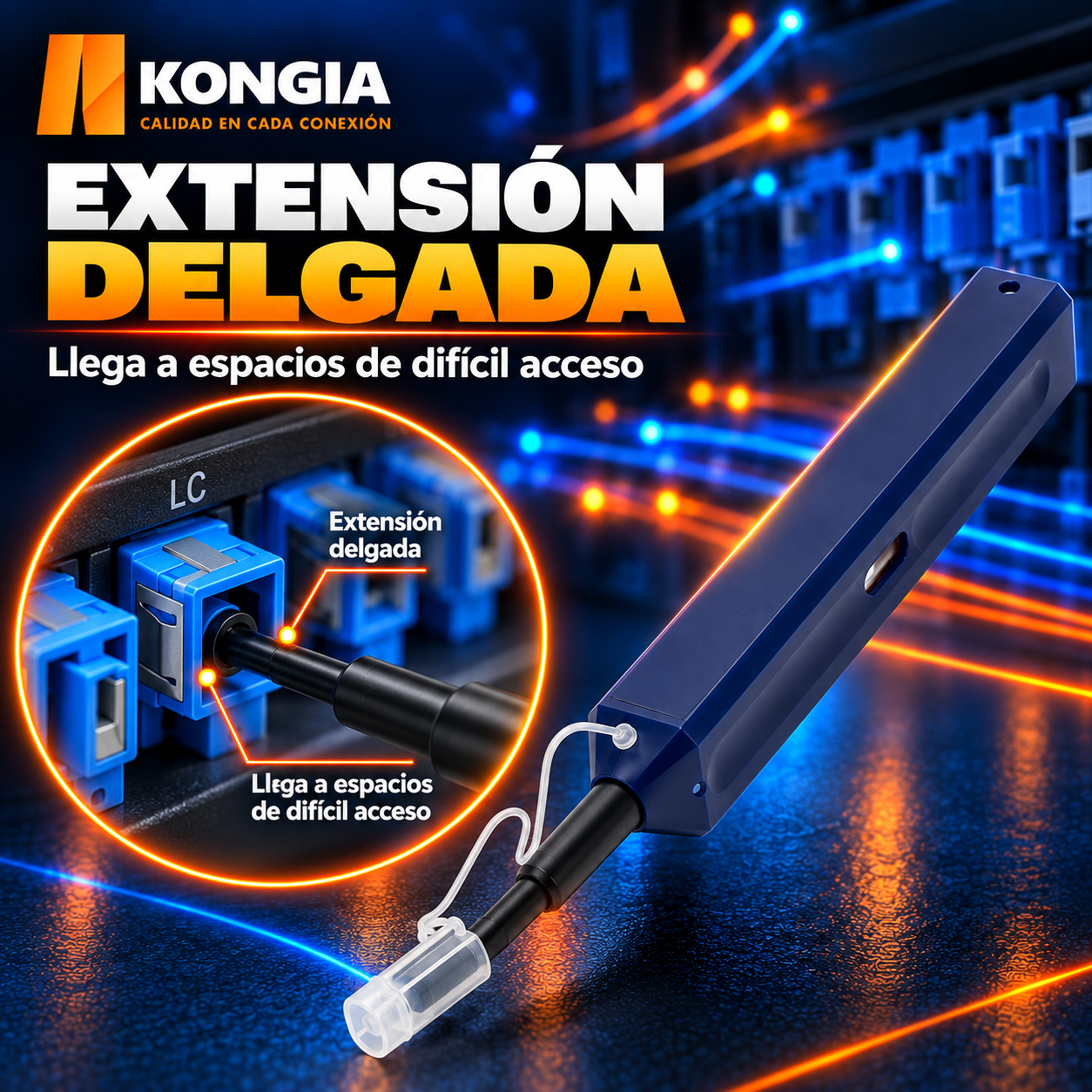 Escenarios de uso - Pluma Limpiadora One-Click de 1.25 mm para Fibra Óptica