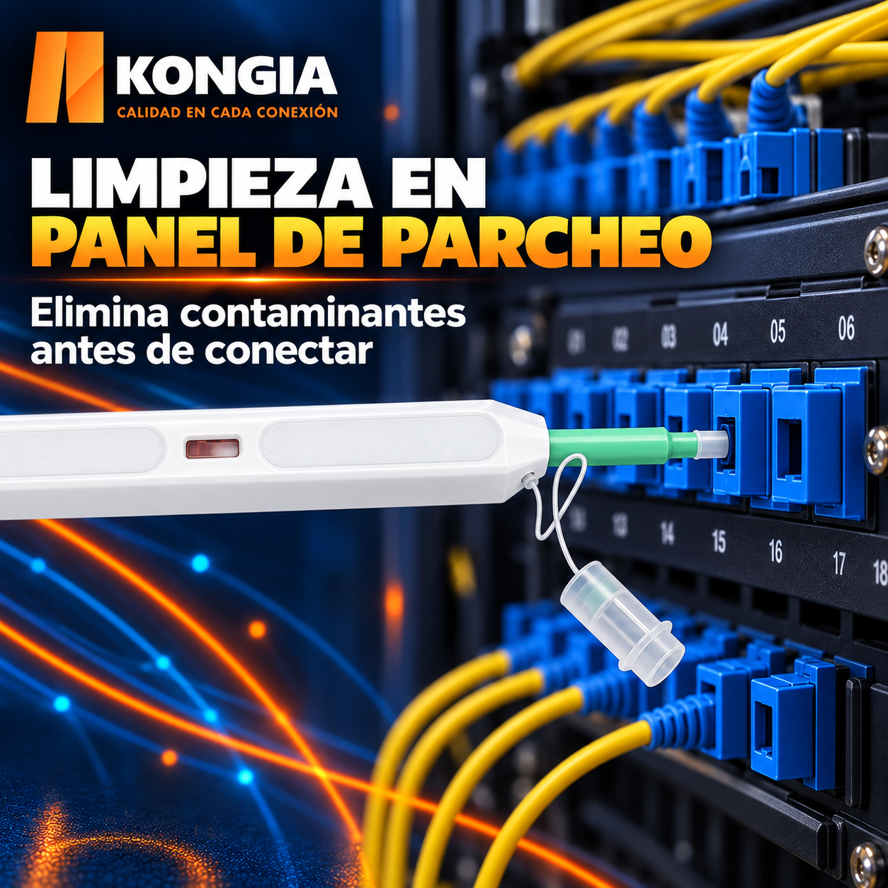 Pluma Limpiadora One-Click de 2.5 mm para Fibra Óptica - Vista 2