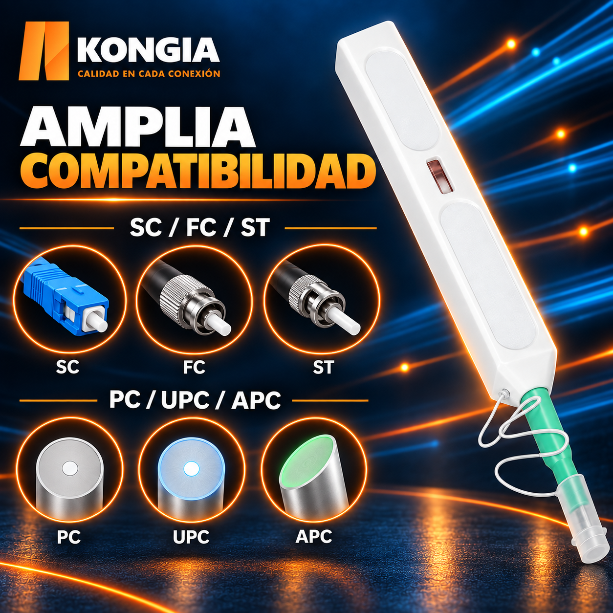 Pluma Limpiadora One-Click de 2.5 mm para Fibra Óptica - Vista 4