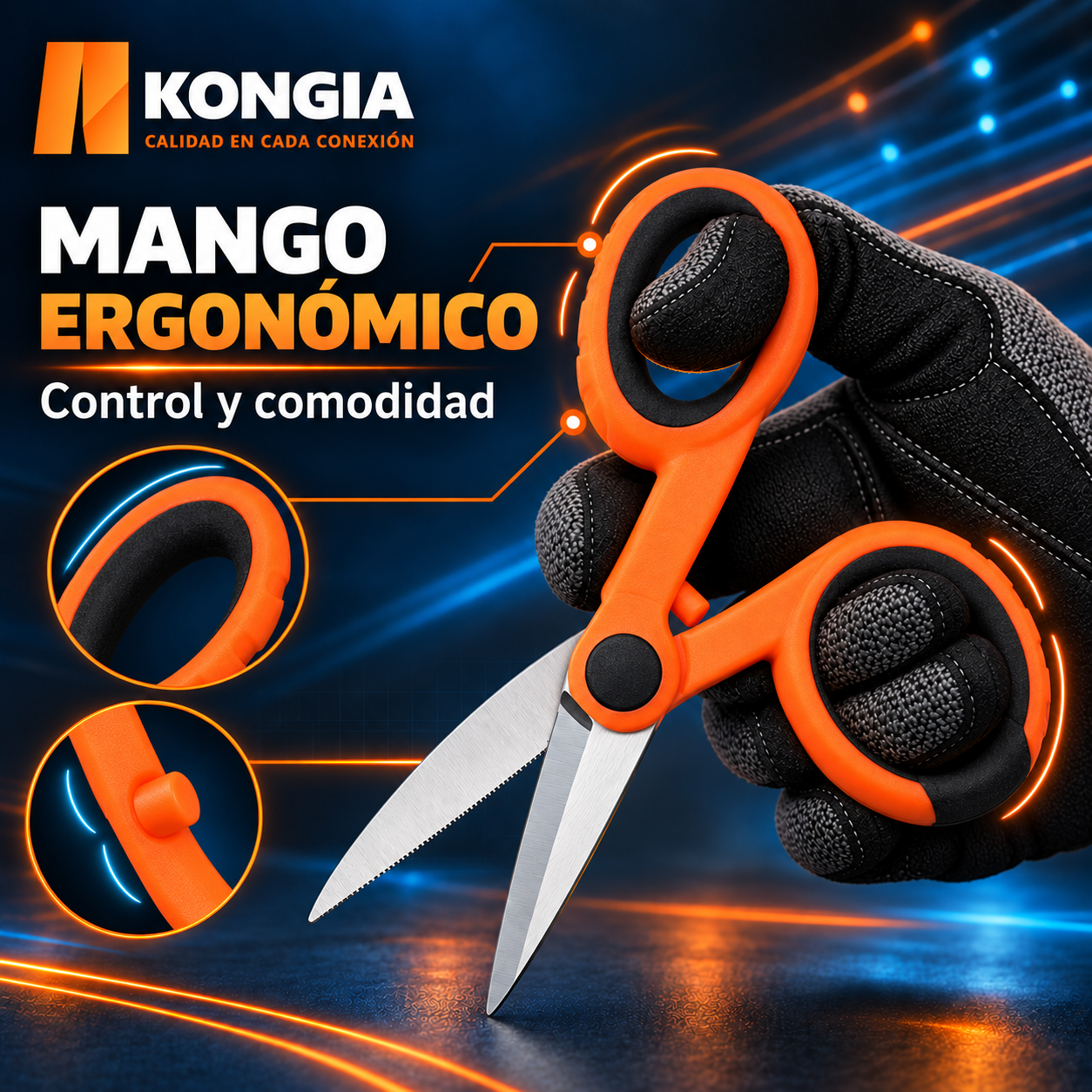 Escenarios de uso - Tijeras para Corte Kevlar en Fibra Óptica
