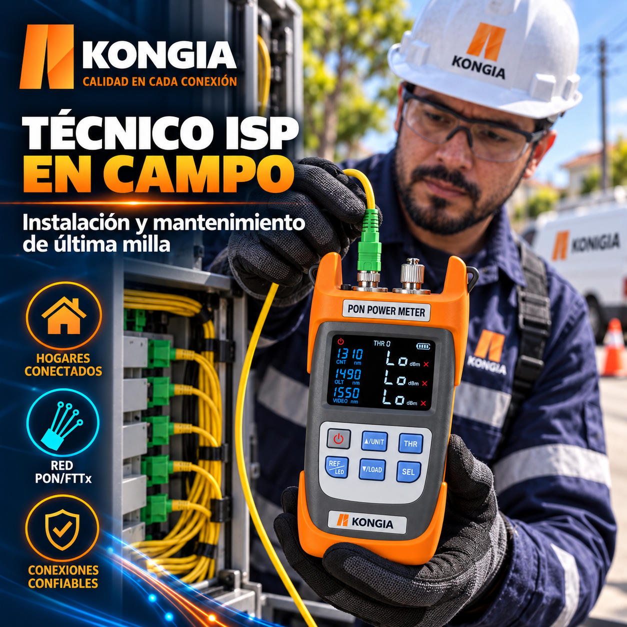 Escenarios de uso - Medidor de Potencia Óptica (OPM) para Fibra Óptica en Redes PON / FTTx