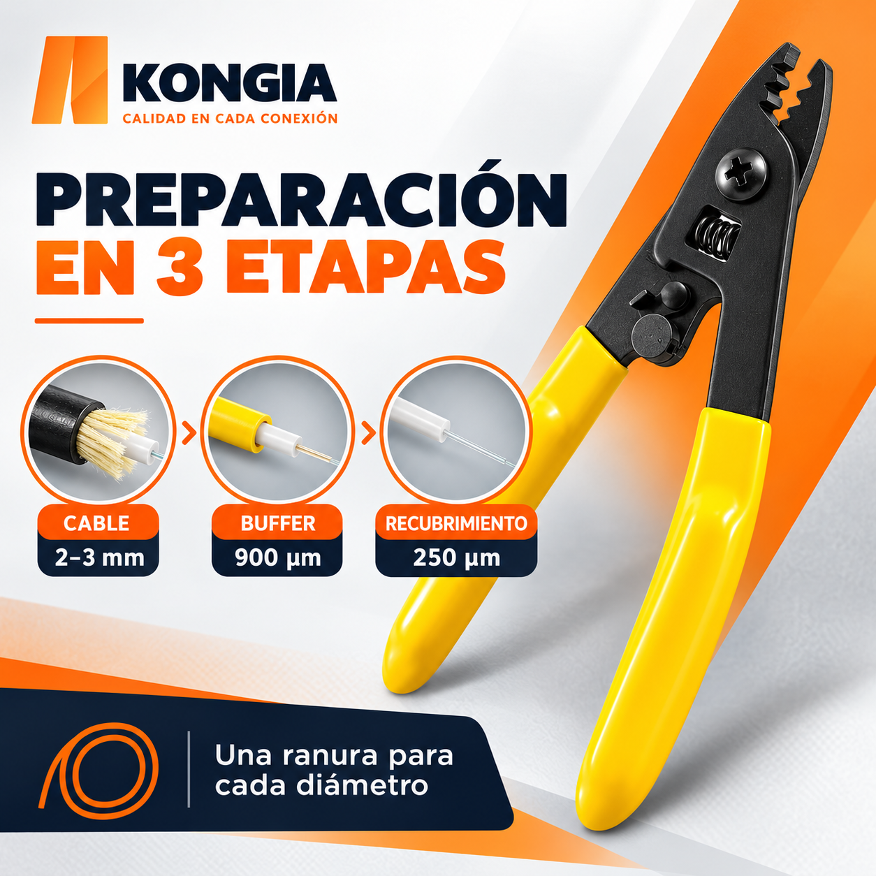 Desforradora de Fibra Óptica de 3 Posiciones - Vista 5