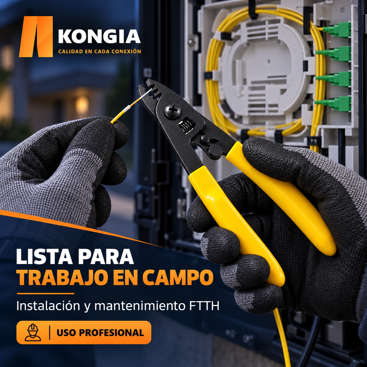 Escenarios de uso - Desforradora de Fibra Óptica de 3 Posiciones
